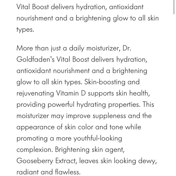 GOLDFADEN MD Vital Boost Even Skintone Moisturizer - Picture 5 of 7
